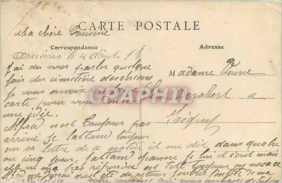 Asnières - Cemitério dos Cães — B. F., Paris — Verso
