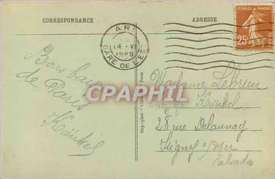 Estação Montparnasse — Uma Pensão de Paris — Imp. phot. L'Abbé — Verso