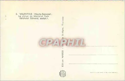 Valentine (Haute-Garonne) — Statua Marszałka Foch — rzeźba Michelet Edmond — Rewers