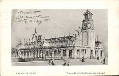 Palace of Music — Franco-British Exhibition, London, 1908 — Valentine's Series
