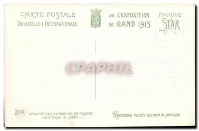 Esposizione Universale di Gand - 1913. La Fontana Monumentale e la Sezione Francese — Editore STAR, n°39 — Verso