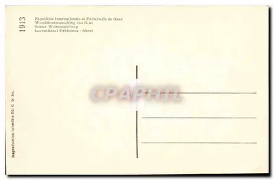 미술관 — 1913년 간트 국제 및 세계 박람회 — C.D. Br. 출판사 — 뒷면