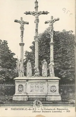 Tréguier (C.-du-N.) — O Calvário de Reparação — Hernot Statuaire Lannion