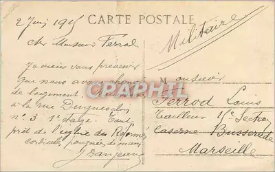 Marseille — Sortie du Vieux-Port — L.R. — Verso