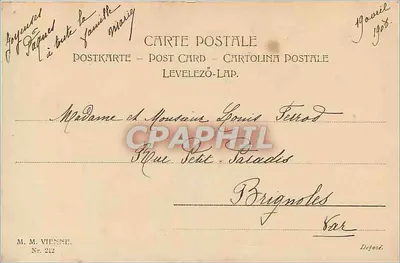 Mulher e criança com ovos e galhos de salgueiro — Feliz Páscoa! — Lévelezó-Lap, N° 212 — Verso
