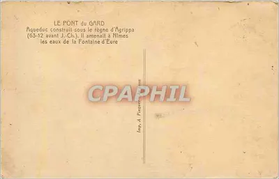 Pont du Gard — Rzymski kanał wodny — kolekcja 'Alpin' — Rewers