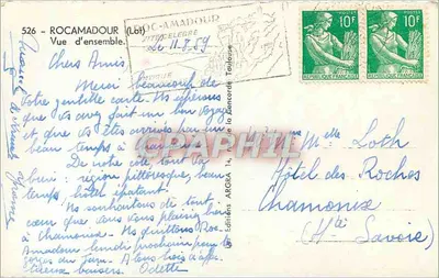 Rocamadour — Widok ogólny — Wydawnictwo ARGRA — Rewers