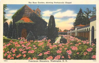 Jardim das Rosas, mosteiro franciscano — capela Portiuncula — editor A. CAPSCO, Washington D.C.