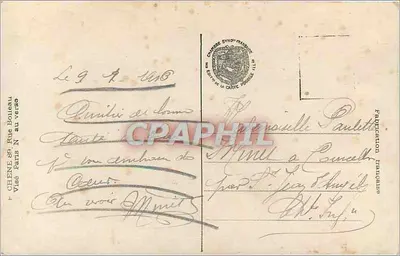 Rosas — paisagem com ponte — REX 4433 — Verso