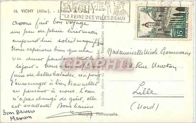 Vichy (Allier) — Hotel de Ville — Wydawnictwo fotograficzne w biurze w Lille — Rewers