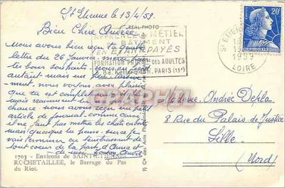 Zadanie Pas du Riot — Saint-Étienne — CAP — Rewers