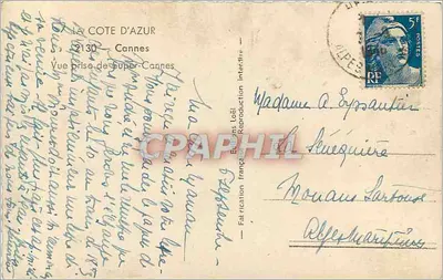 Cannes — Widok z Super-Cannes — Éditions Loëi — Rewers