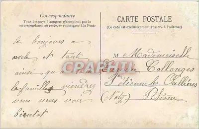 Para zakochana — scena ogrodu — wydawca Diamant, nr 722 — Rewers