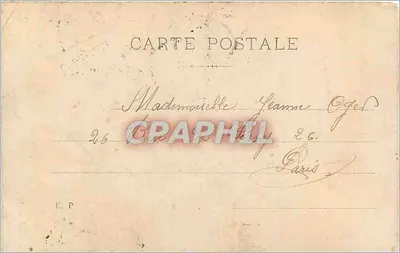 Femme en robe rose — scène de rue — éditeur Ogez, n° IV-2 — Verso