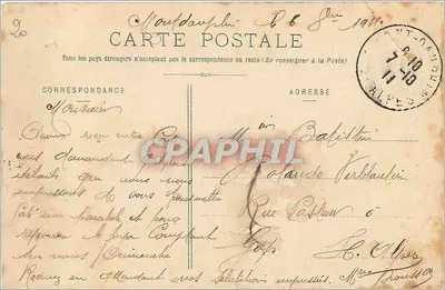 A Durance em St-Clément, no fundo o Forte de Montdauphin — V. Fournier, editor, Gap — n° 202 — Verso