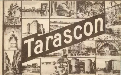 Tarascon — Colagem de vistas — Editor Levitt & Cie, Paris