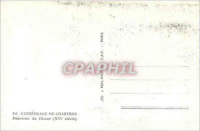 Katedra w Chartres — Pourtour du Chœur (XVI wiek) — C.A.P. Paris — Rewers