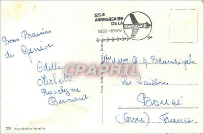 Ginevra — Ricordo di Ginevra — 250 — Verso