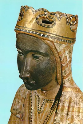 Estátua da Virgem Maria coroada — Montserrat — Edições FISA, Barcelona