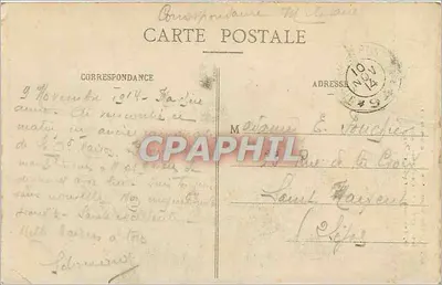 Nancy — Wewnętrzny widok domu Saint-Dizier po bombardowaniu 9-10 września 1914 — Wydawnictwo Hémnes z Nancy — Rewers