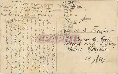A porta da igreja de Gerbey na Lorena — destruída pelos alemães em 1914 — Bastien, lib.-edit., Lunéville — Verso