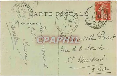 Péronne 1918 — Wnętrze Kościoła św. Jana — Le Chœur — Fot. Souilllard — Rewers