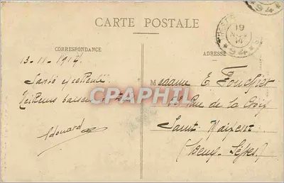Gerbéviller - Rue de Lorraine - Ruínas após a Guerra de 1914 — Lunéville-Photo, P.R., 13, Pl. de l'Église — Verso