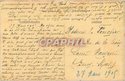 Un explorador belga en un árbol — Guerra de 1914 — Imprentas Unidas de Nancy - Serie 4 — Reverso