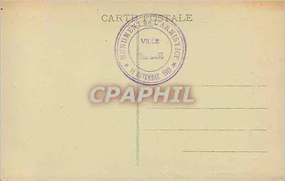 Las Compiègne — Uroczystość otwarcia Pomnika Armistycyjnego — Wyd. Bourson — Fot. Hutlis — Rewers