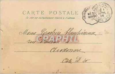 Bilhete postal antigo Jacques Benigne Bossuet — Verso