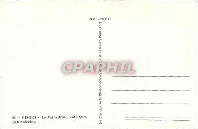 Gisors - Katedra, strona południowa — XIII wiek — Cie des Arts Photomécaniques, Paryż — Rewers