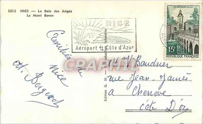 Nice — A Baía dos Anjos — O Monte Boron — Edição G. M. — Reprodução — Verso
