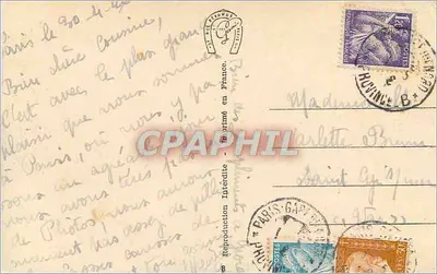 Widok Paryża — Katedra Notre-Dame i Seina — wydawca J. Poin — Rewers