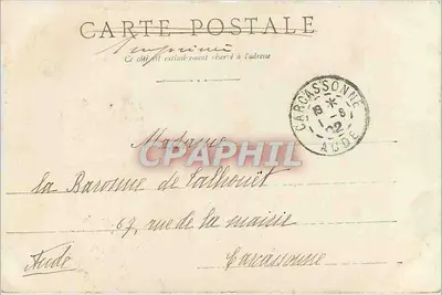 Layrac - Lado Leste — editor J. Barzieu, em Pélouance (1905) — Verso