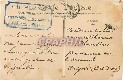 Aix-les-Bains — O Arco de Campanus — editor Ch. Plaçais, n°5 — Verso