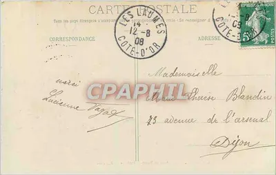 Castelo de Bussy-Rabutin — Côte-d'Or — L. V., edição n°396 — Verso