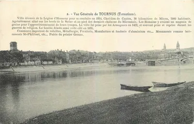 Vista Geral de TOURNUS (Tirnutium) — L. Petit, editor - Mâcon