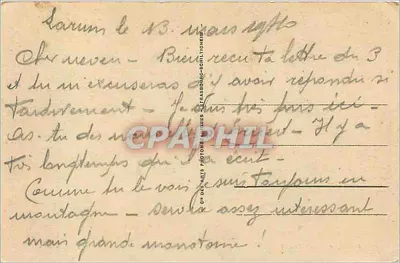 Col du Pourtalet — A Estrada da Espanha — editor H. L. (nº4) — Verso