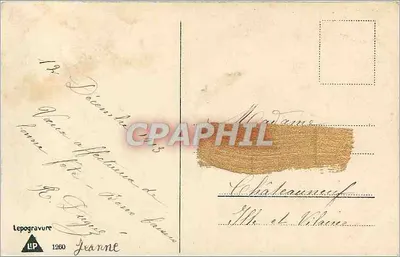 Paisagem noturna com cabana e ponte — Lepogravure n°1260 — Verso