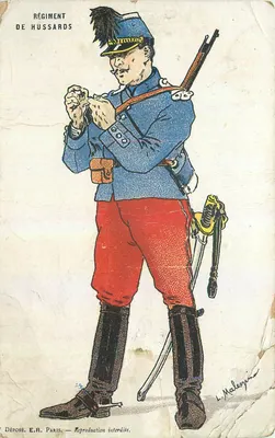 CPA Regiment de Hussards Militaria