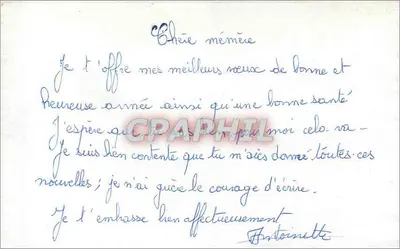 Ave en rama de bayas — Feliz Año — tarjeta postal — Reverso