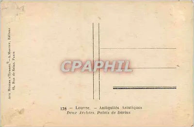 Dois Arqueiros — Palácio de Darius — Nos Museus da Europa, A. Mortier, Paris — Verso