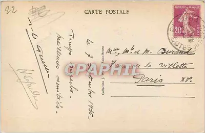 Le Palus, perto de Plouha — Vista geral — A.W. 5429 — Verso