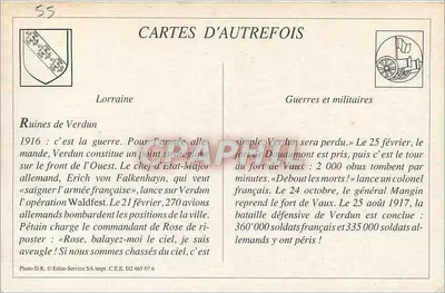Verdun — Suas Ruínas — Vista geral tirada das margens do rio Meuse — Verso