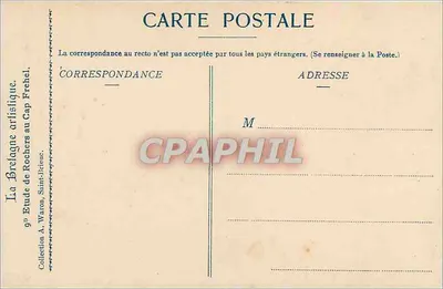 Bretania, skały na Kapie Fréhel — kolekcja A. Weron, Saint-Brieuc — Rewers