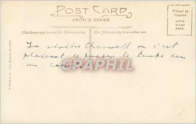Oxford — Vista do Cherwell — Série Frith's — Verso