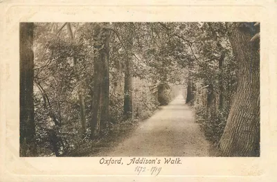 Bilhete postal antigo Oxford Addisons Walk