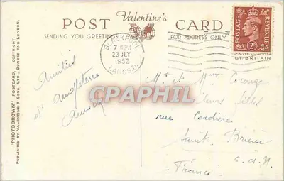Blackpool — As três promenades — editor Valentine & Sons Ltd, n° 98255 — Verso