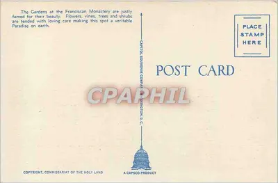 Widok ogrodu — Klasztor francuski — Capitol Souvenir Company, Washington D.C. — n° C620 — Rewers