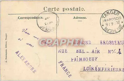 Tanger - Palácio de Justiça — vista arquitetônica — P.Z. 10689 — Verso